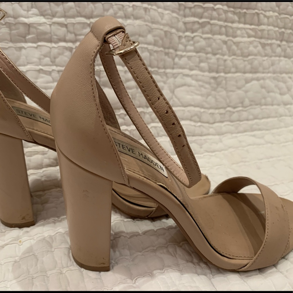 Steve Madden Nude Block Heels